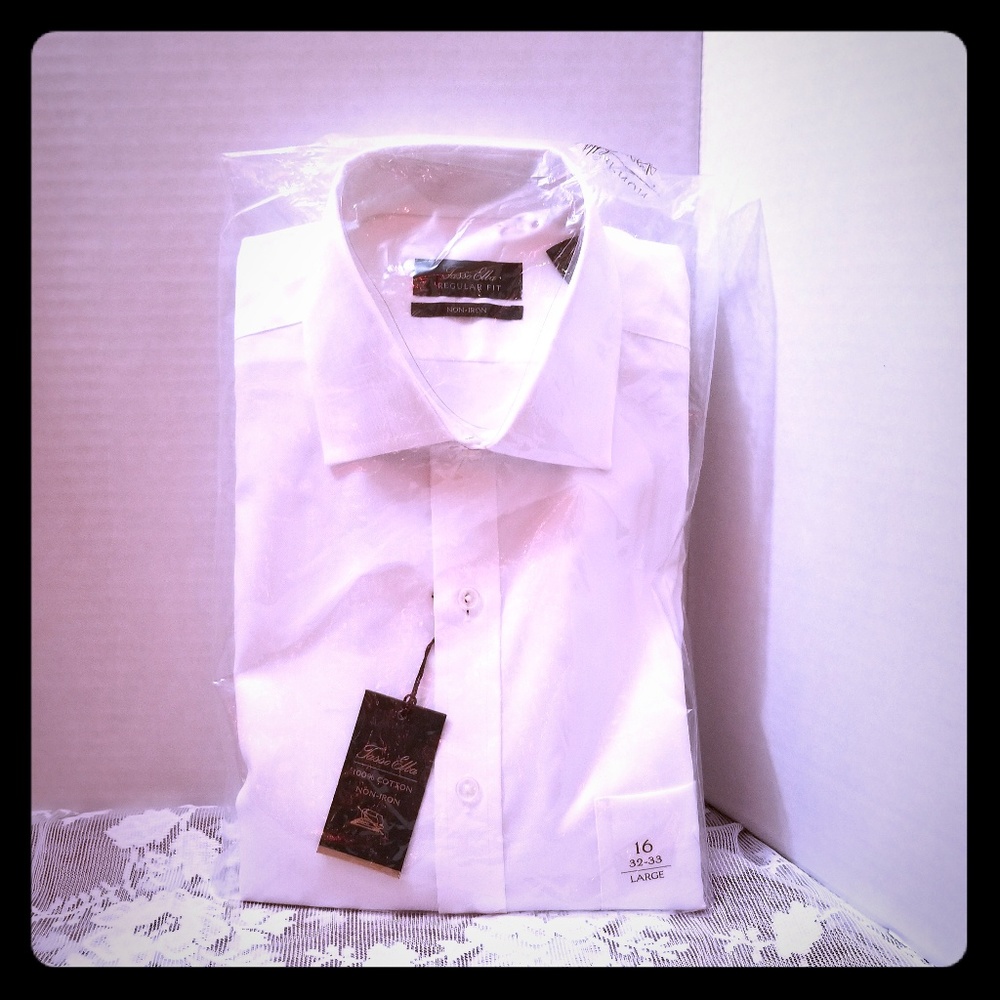 Mens Tasso Alba  No Iron Dress Shirt
